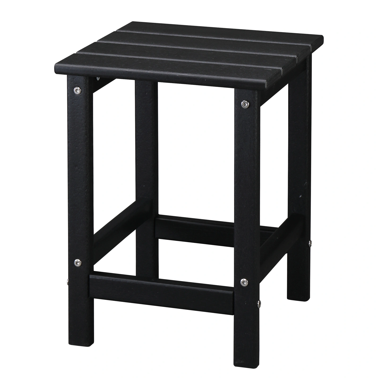36*36*47cm Single Layer Square HDPE Side Table Black view 8