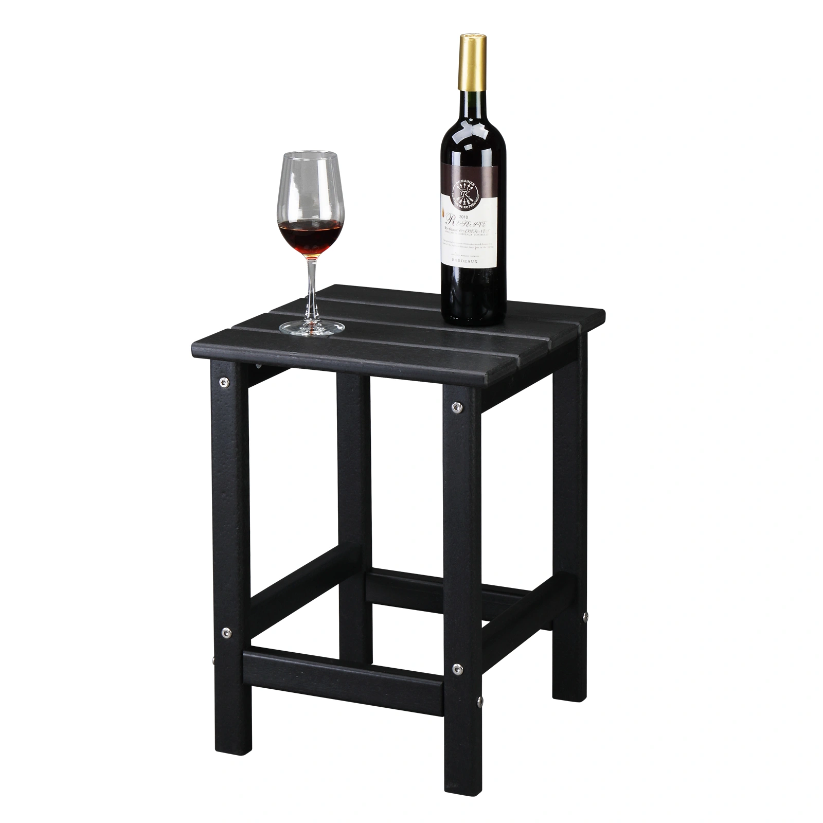 36*36*47cm Single Layer Square HDPE Side Table Black view 9