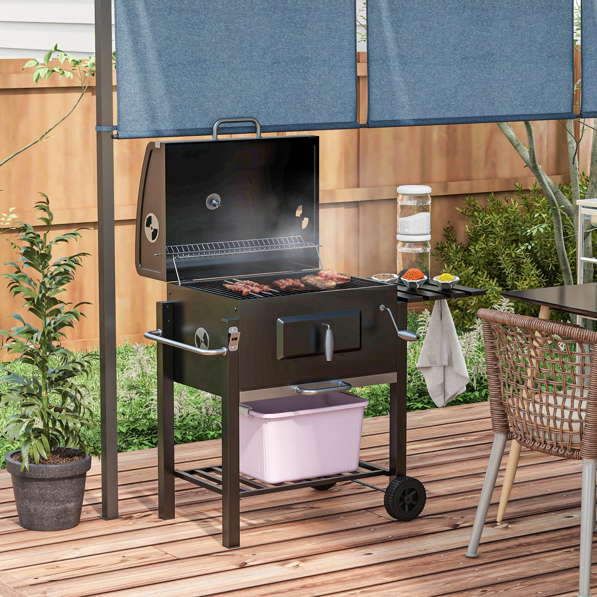 Portable Charcoal Grill Compact BBQ Grill for Outdoor Camping Picnic Travel Friendly Design