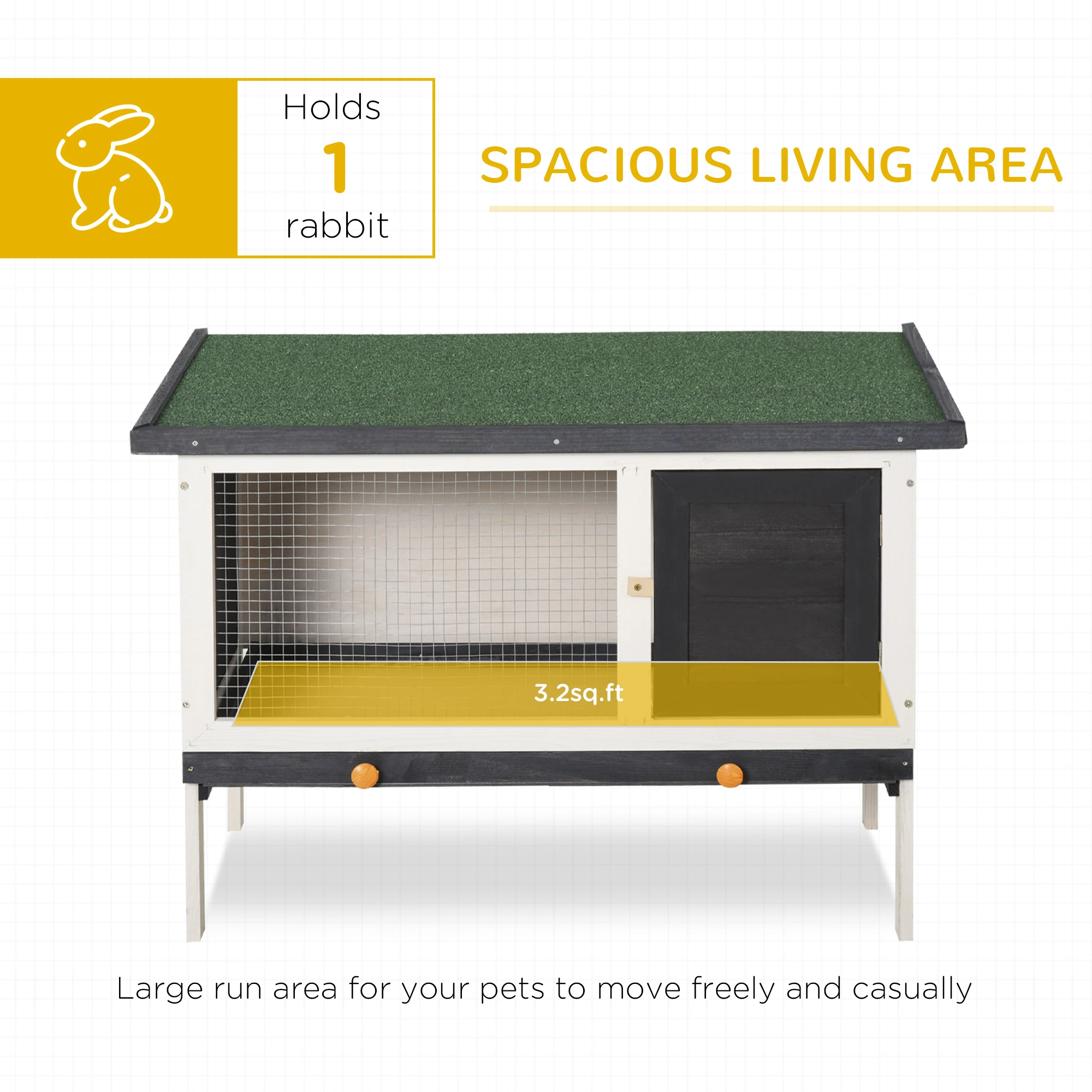 Small Animal Playpen Cage Foldable Metal Exercise Pen for Rabbits, Cats, Dogs, Puppies with Door Gate view 3