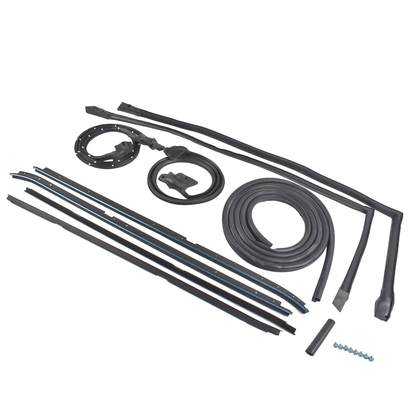 Set of 9 Rubber Weatherstripping Seal Kit Fit for 1981-1988 Buick Regal Oldsmobile Cutlass Supreme Black view 2