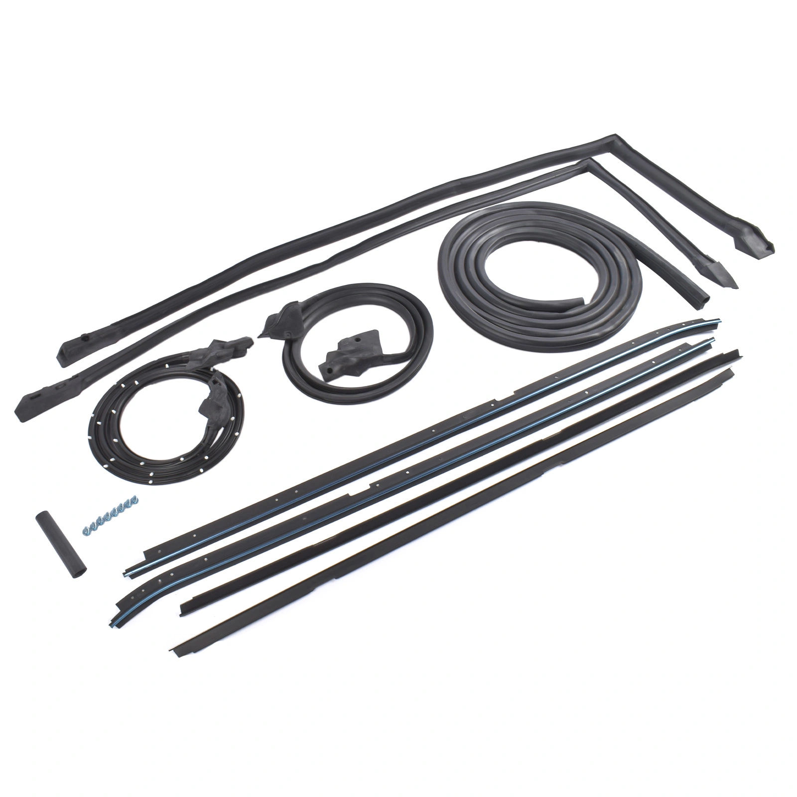 Set of 9 Rubber Weatherstripping Seal Kit Fit for 1981-1988 Buick Regal Oldsmobile Cutlass Supreme Black view 5