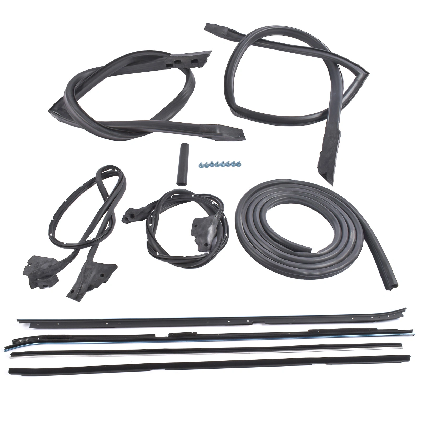 Set of 9 Rubber Weatherstripping Seal Kit Fit for 1981-1988 Buick Regal Oldsmobile Cutlass Supreme Black view 6