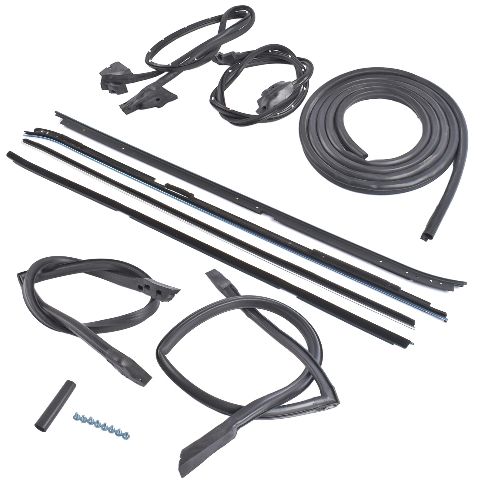 Set of 9 Rubber Weatherstripping Seal Kit Fit for 1981-1988 Buick Regal Oldsmobile Cutlass Supreme Black view 8