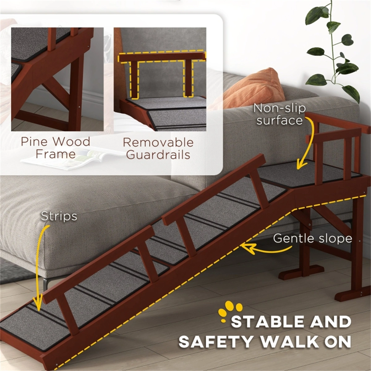 Pet Ramp for Dogs and Cats - Non-Slip Entry Stairs with Amazon Shipping