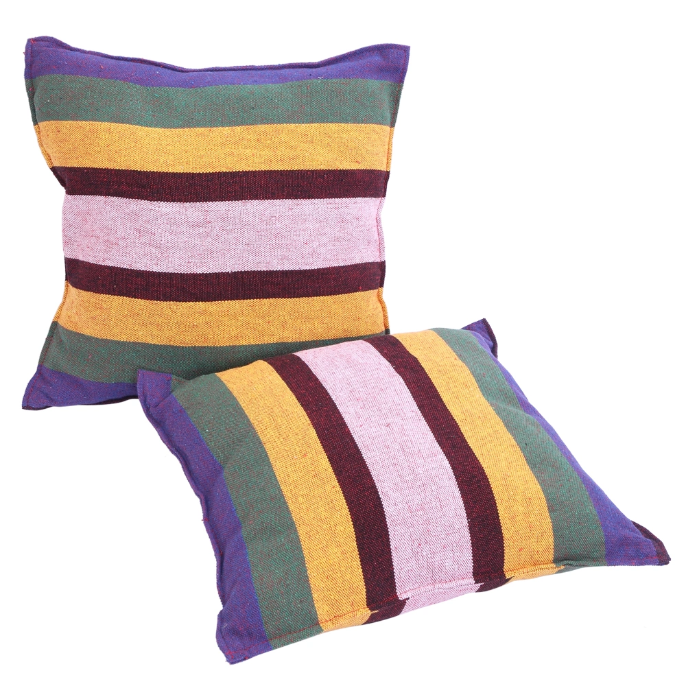 Distinctive Cotton Canvas Hanging Rope Chair with Pillows Rainbow view 13