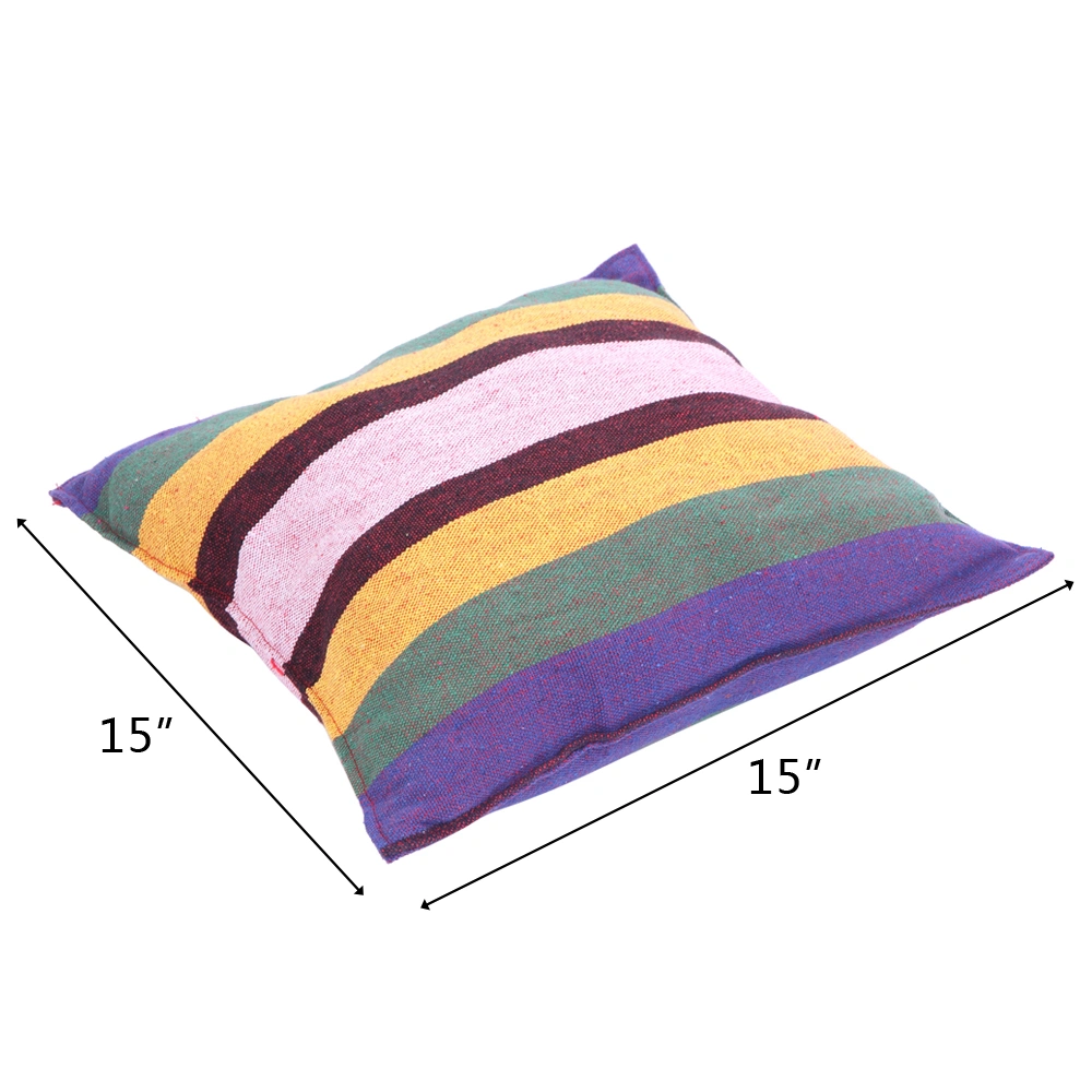 Distinctive Cotton Canvas Hanging Rope Chair with Pillows Rainbow view 14