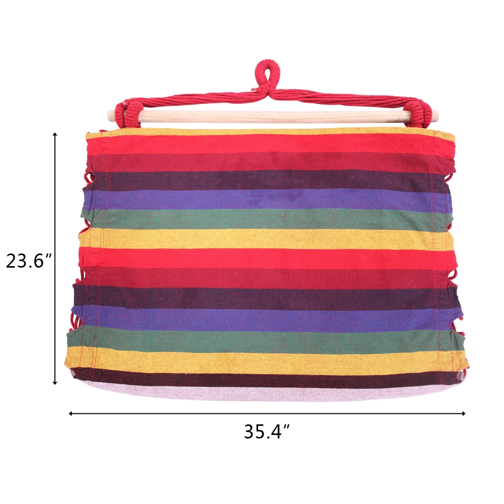 Distinctive Cotton Canvas Hanging Rope Chair with Pillows Rainbow view 18