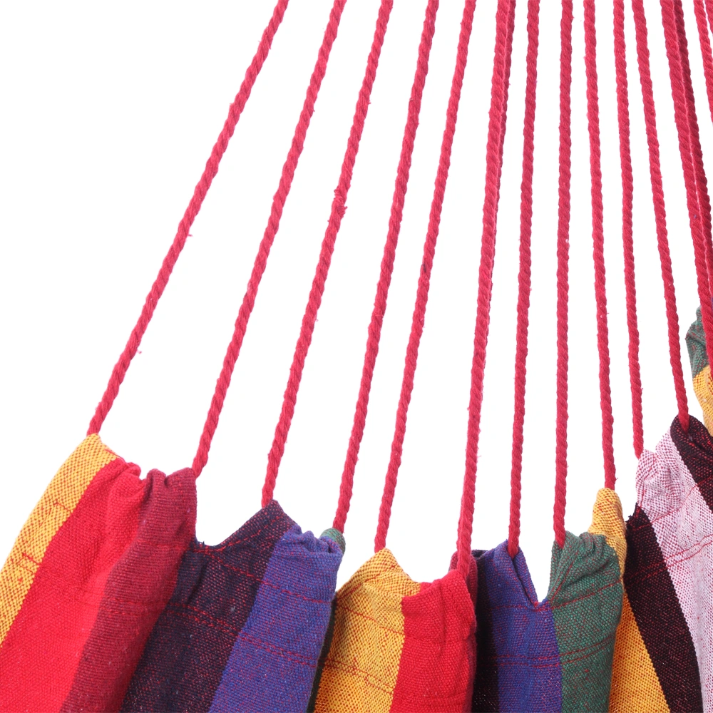 Distinctive Cotton Canvas Hanging Rope Chair with Pillows Rainbow view 8