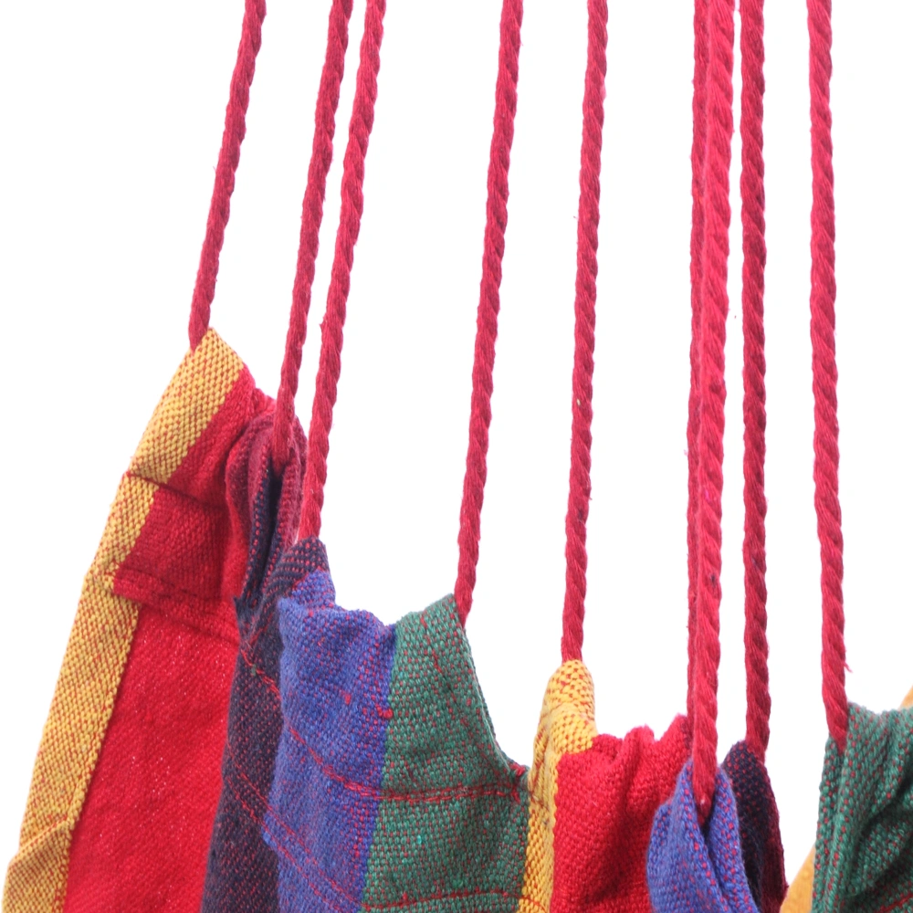 Distinctive Cotton Canvas Hanging Rope Chair with Pillows Rainbow view 9