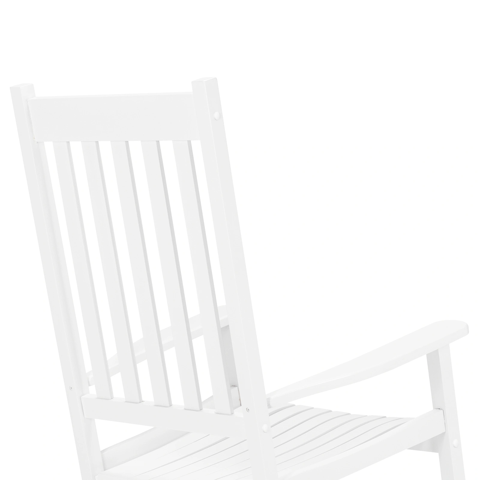 68.5*86*115CM Square Wooden Rocking Chair White view 10