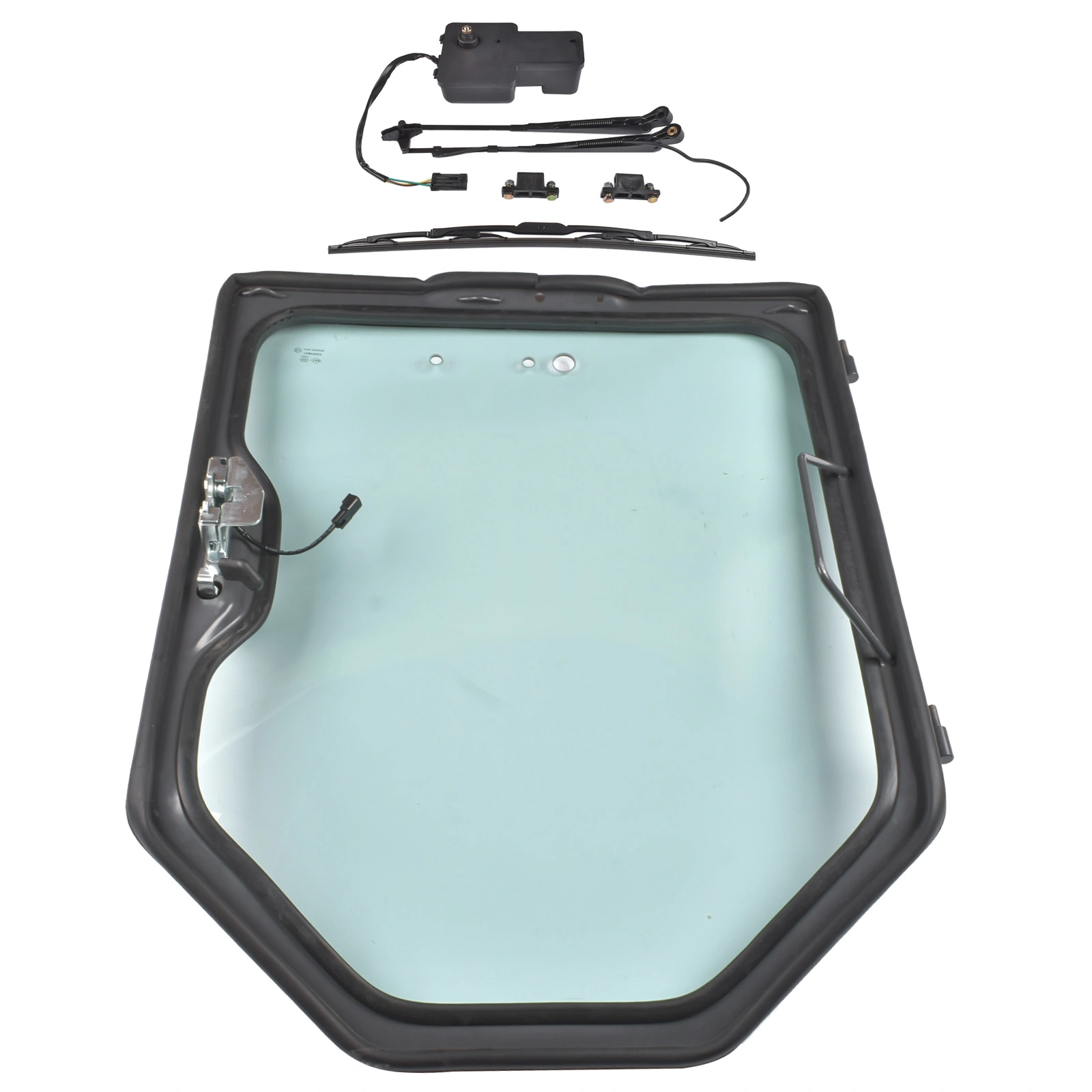Front Door Frame & Window Assembly with Wiper + Motor Replacement for Bobcat S130 S150 S160 S175 S185 T110 T140 T180 T190 T200 view 3