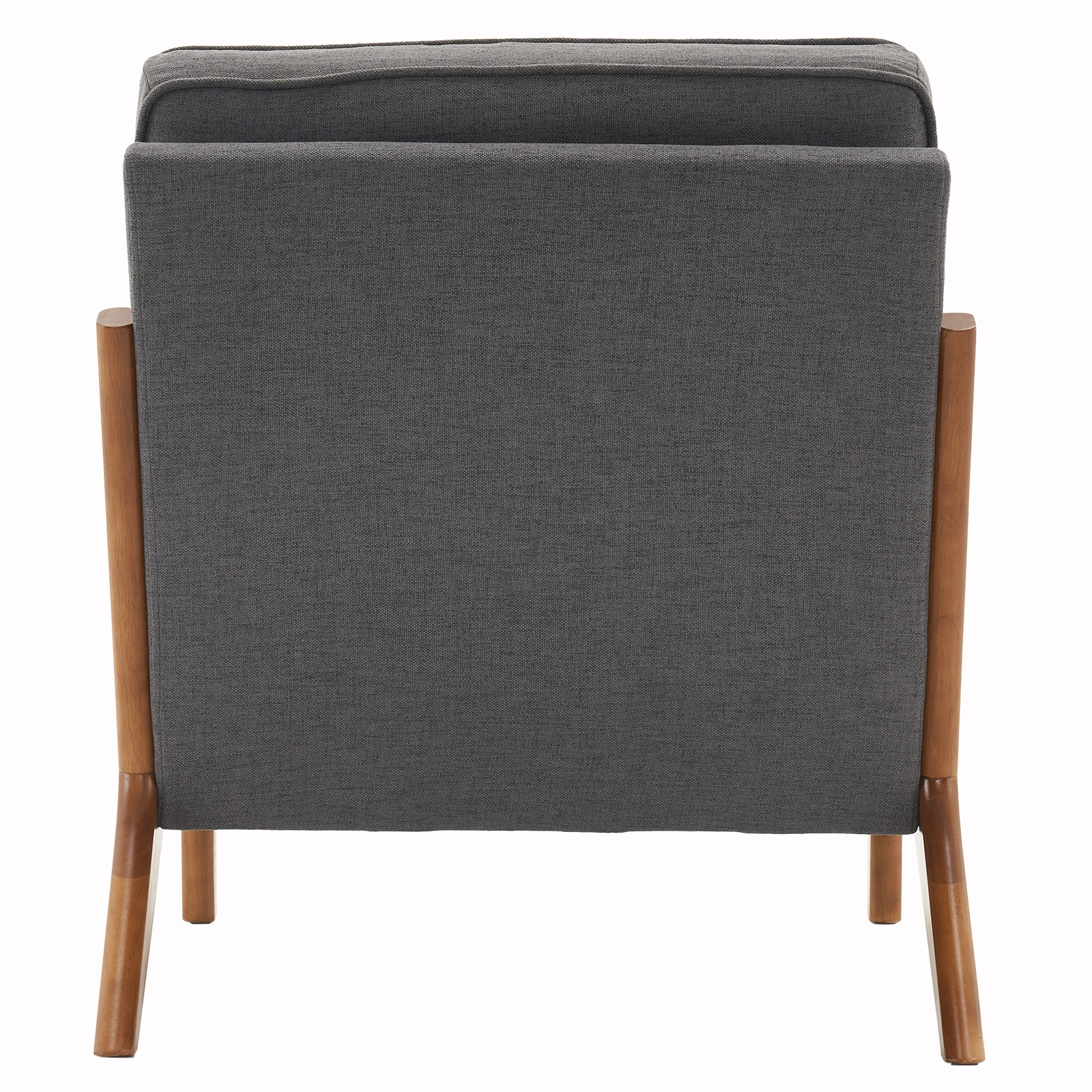 Oak Armrest Oak Upholstered Single Lounge Chair Indoor Lounge Chair Dark Grey view 9