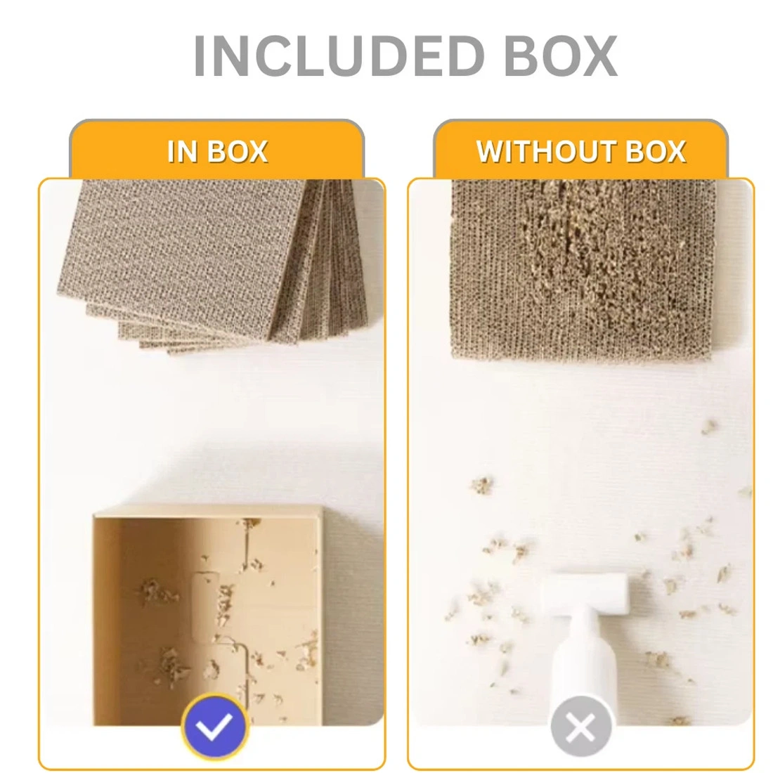 5 Pack Cat Scratching Board - Cardboard Scratch Pad Box for Kitten & Cat Claws view 5
