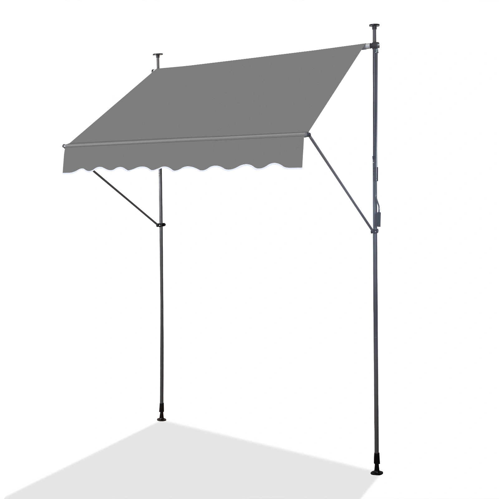 78.7"D x 47.2"W x(78.7 -118.1)"H Retractable Awning Grey view 14