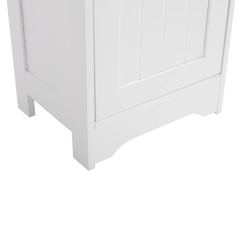 One Door & Three Layers Bathroom Cabinet White view 6