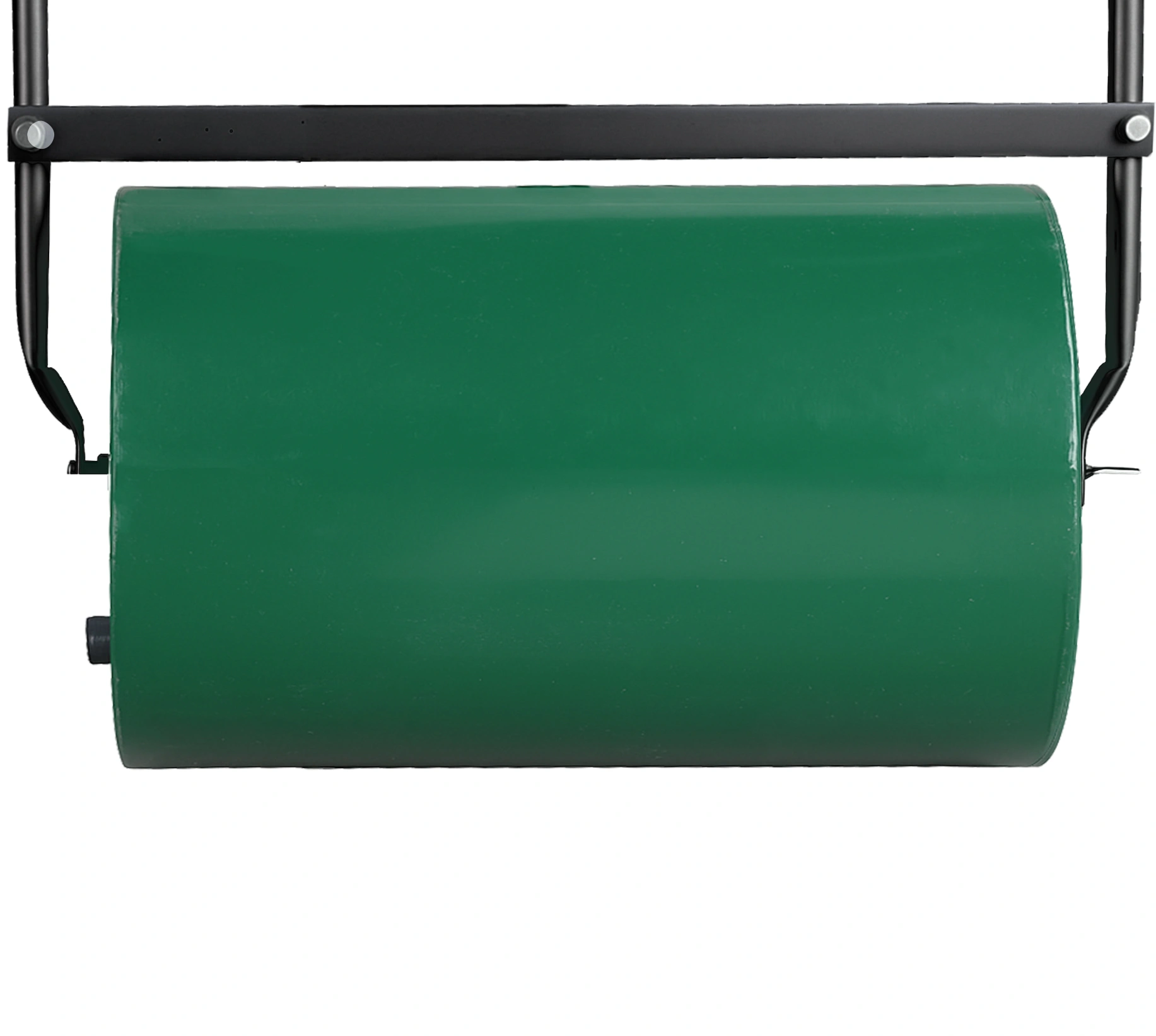 24in Heavy Duty Steel Lawn Roller, Garden Roller Can Be Filled with Water or Sand, Hand Roller with U-shaped Handle, Green & Black view 6