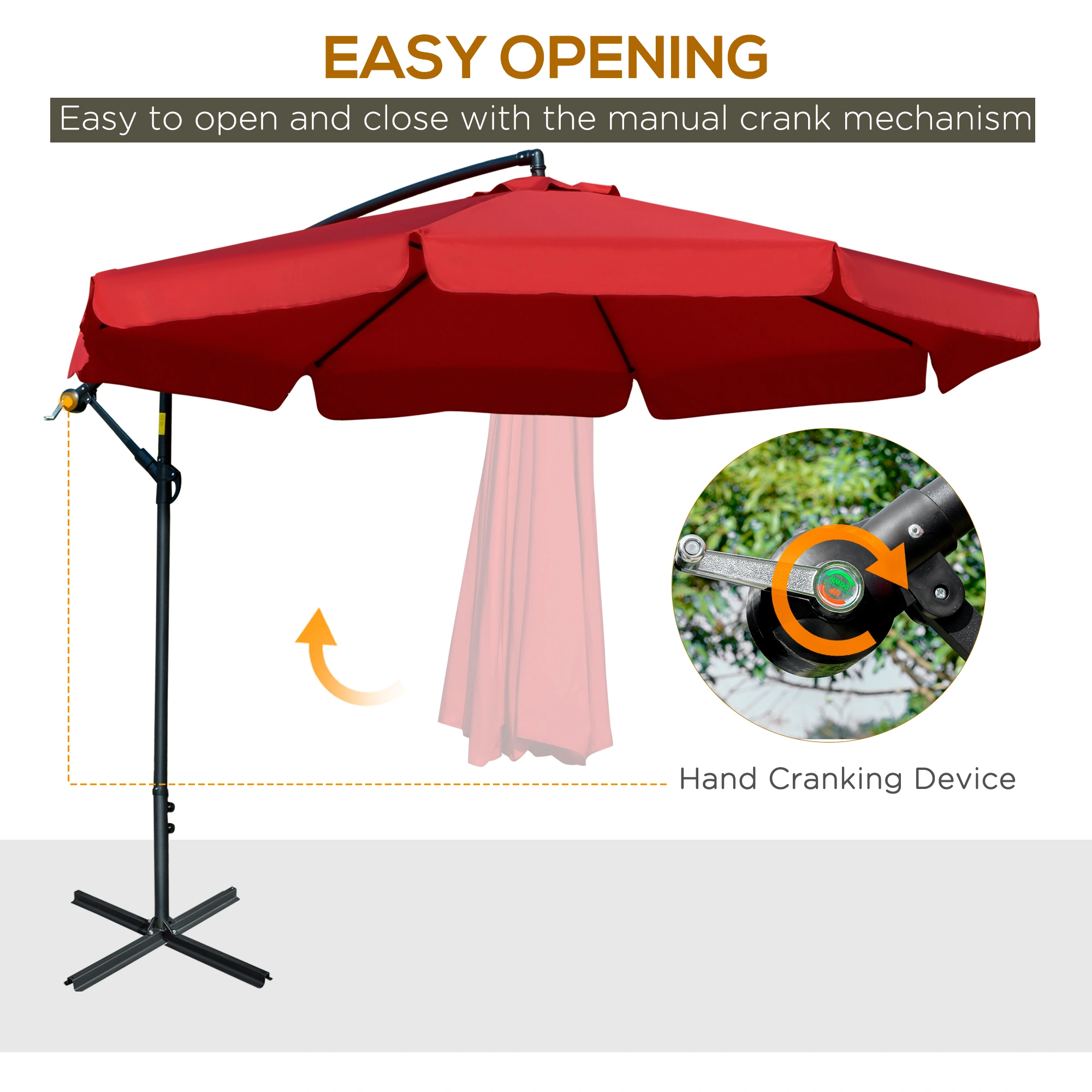 Wall Mounted Umbrella Stand - Heavy Duty Umbrella Holder for Walls, Rust-Resistant Outdoor Umbrella Organizer for Patio view 2