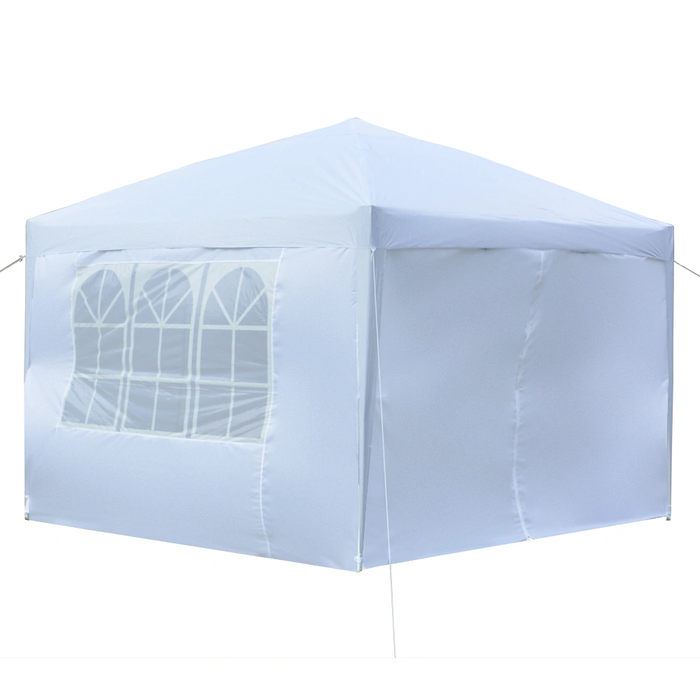3 x 3m Two Doors & Two Windows Practical Waterproof Right-Angle Folding Tent White view 30