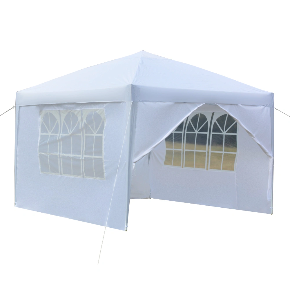 3 x 3m Two Doors & Two Windows Practical Waterproof Right-Angle Folding Tent White view 32