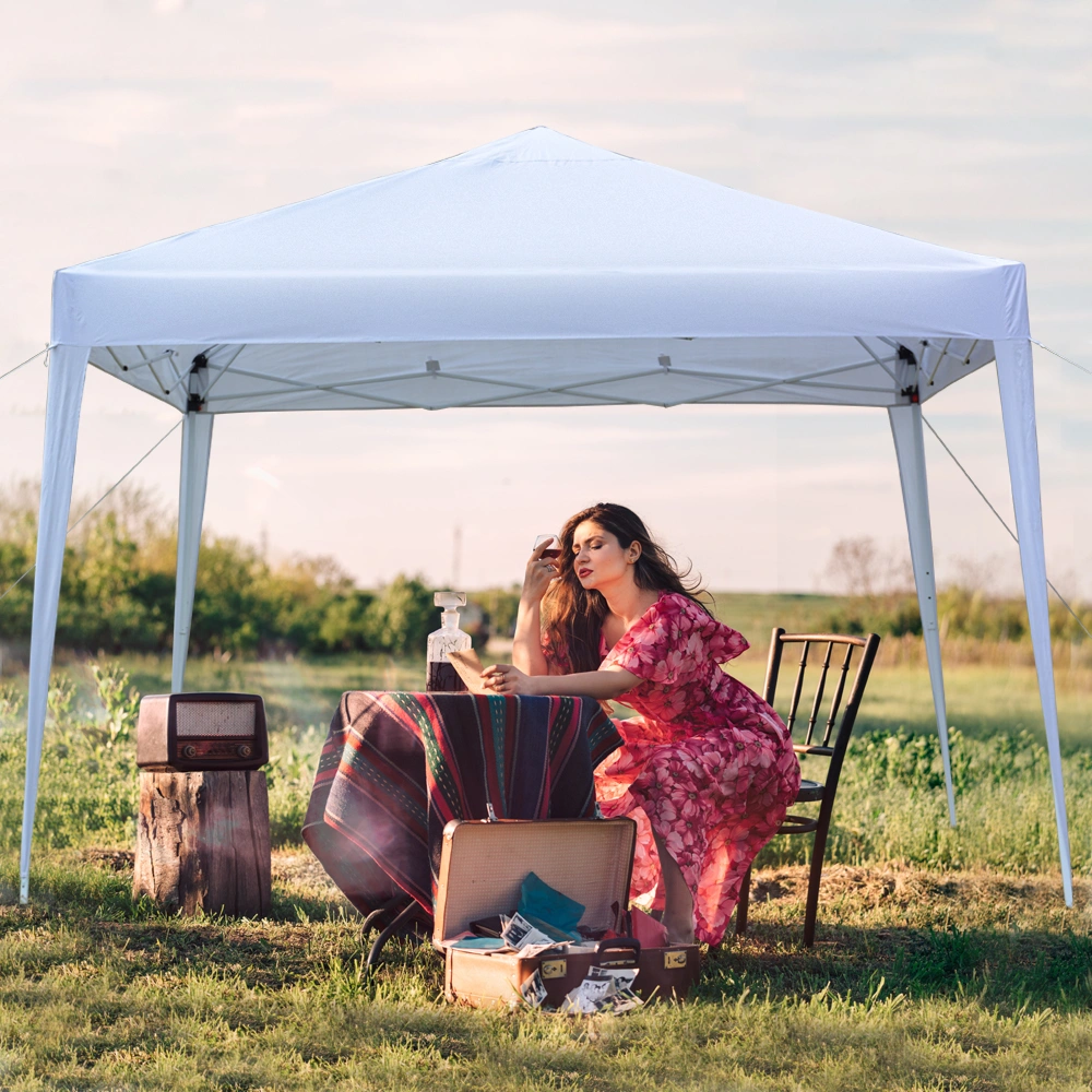 3 x 3m Two Doors & Two Windows Practical Waterproof Right-Angle Folding Tent White view 39