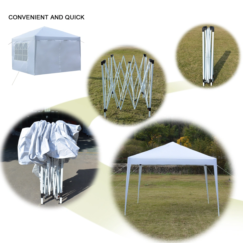 3 x 3m Two Doors & Two Windows Practical Waterproof Right-Angle Folding Tent White view 41