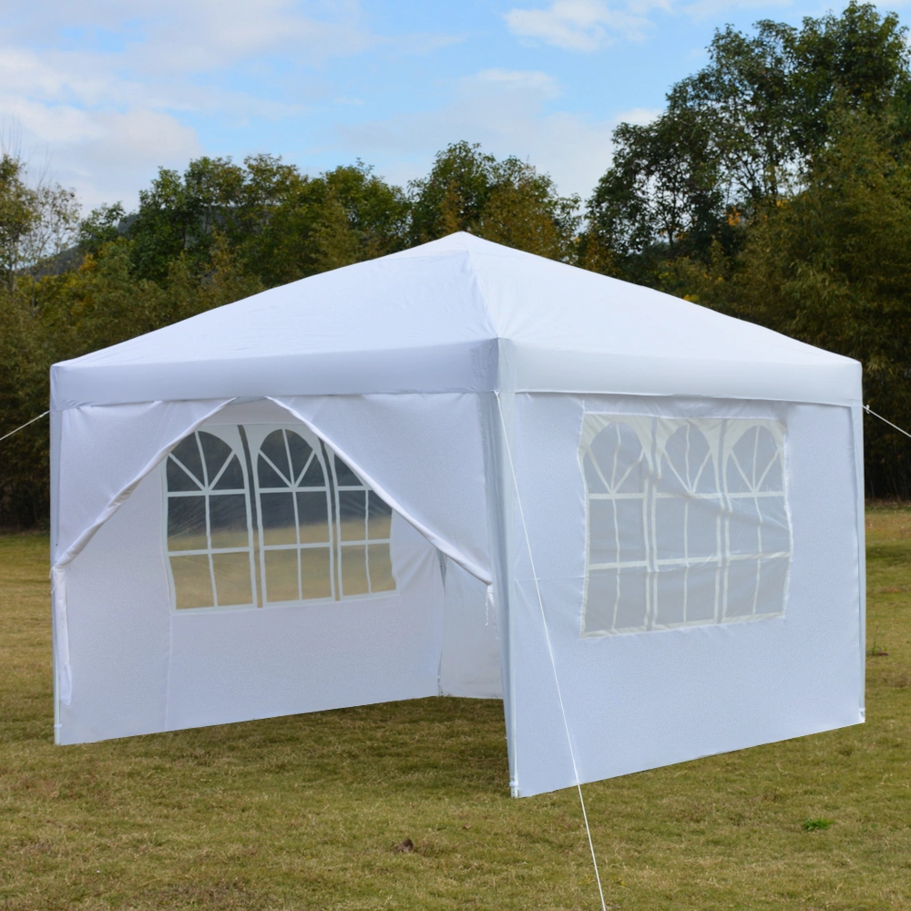 3 x 3m Two Doors & Two Windows Practical Waterproof Right-Angle Folding Tent White view 48