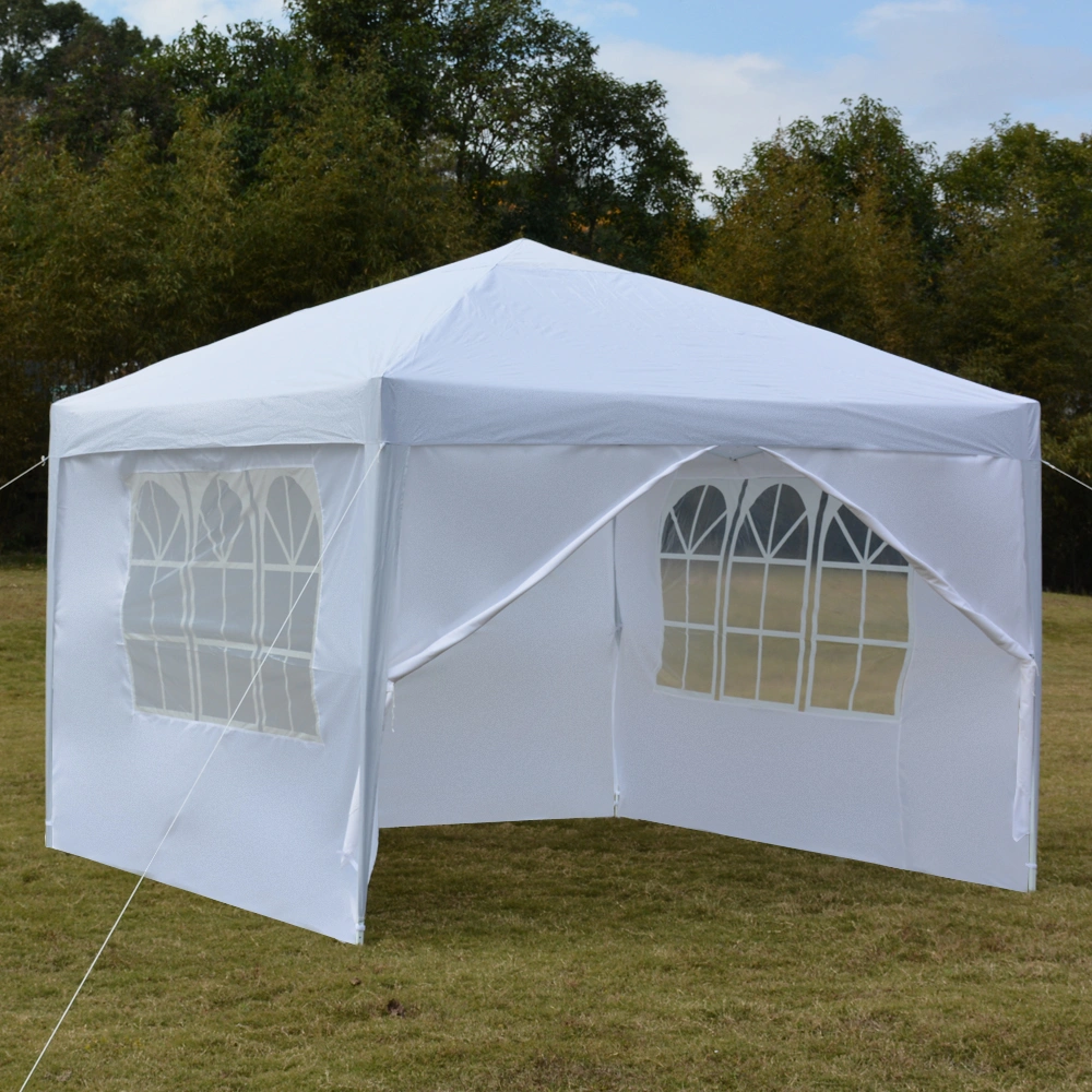 3 x 3m Two Doors & Two Windows Practical Waterproof Right-Angle Folding Tent White view 53