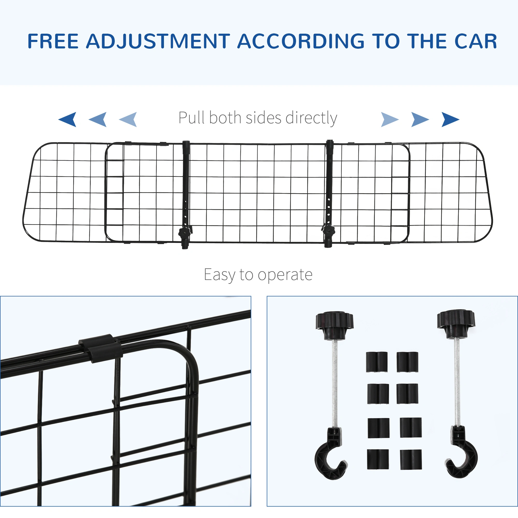 Pet Car Barrier Grid Cargo Splitter Adjustable Dog Divider for SUV Truck Travel Safety view 3