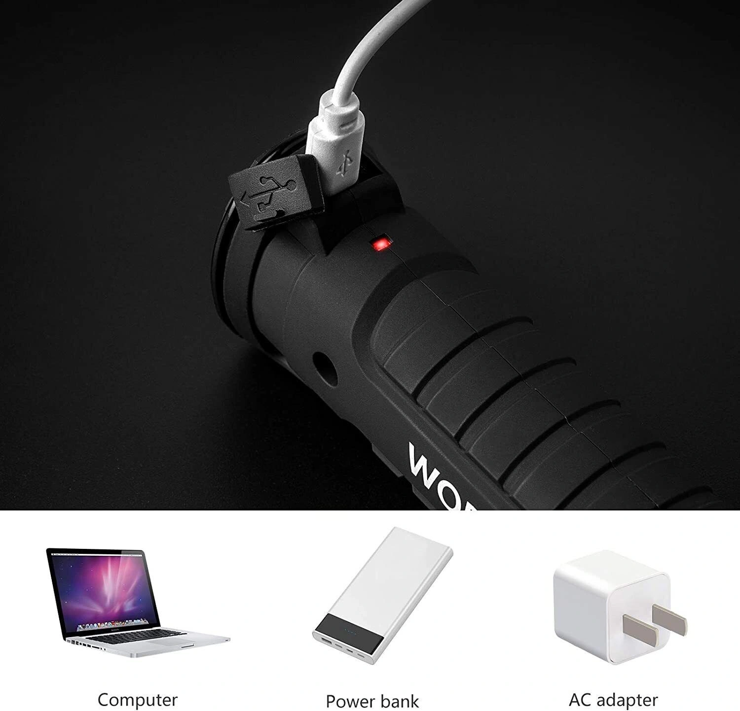2 Set USB Rechargeable COB LED Work Light, Foldable Portable Inspection Lamp, Magnetic Mechanic Torch Flashlight for Car Repair view 5
