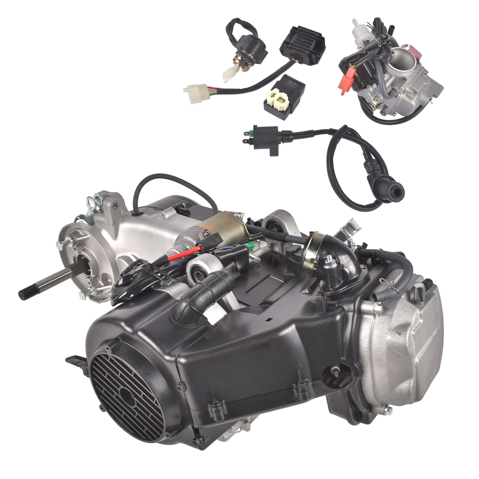 Complete Engine 150CC 4-Stroke fit for GY6 Scooter Dirt Bike Motor Short Case view 4