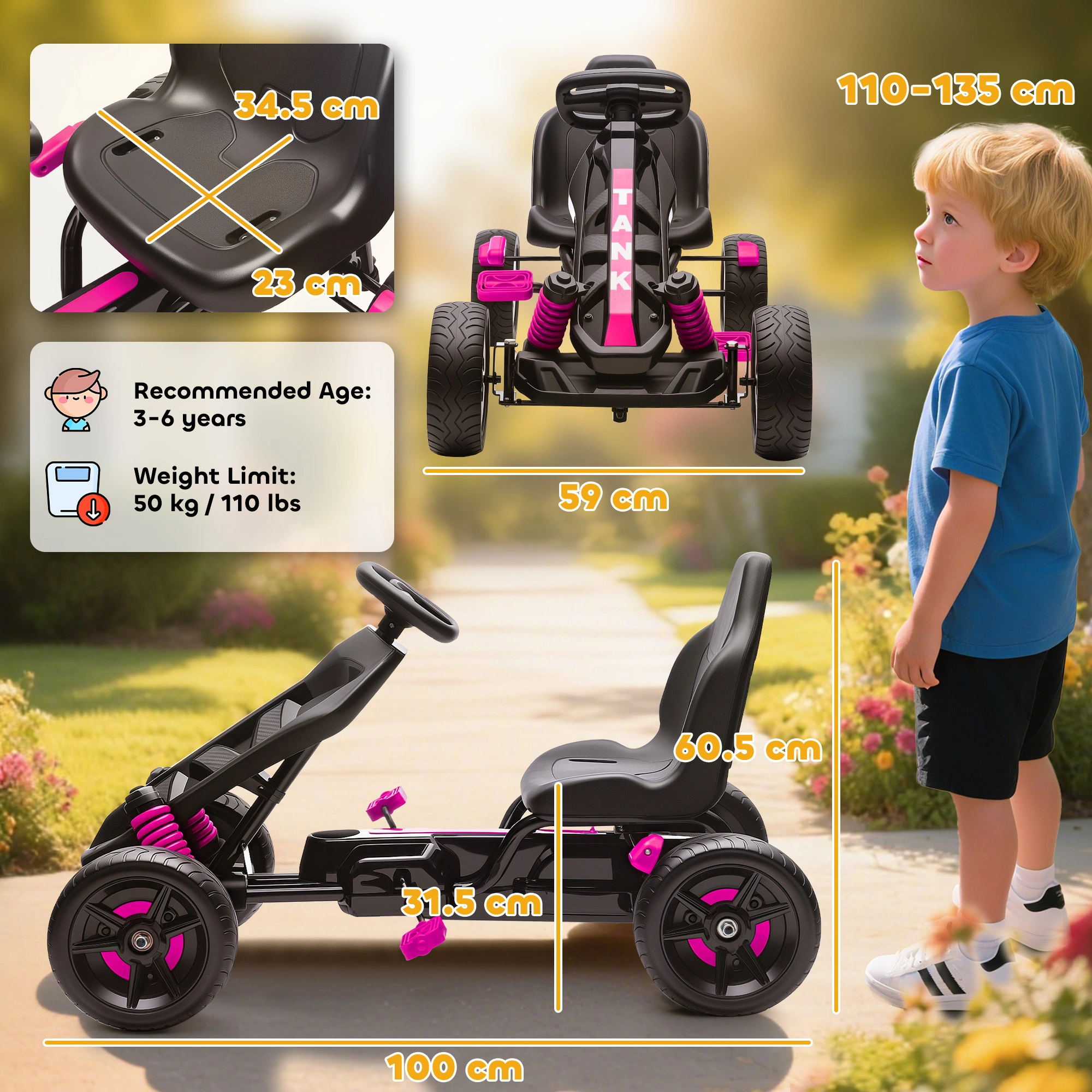Children's Car - Electric Ride-On Toy Car for Kids with Remote Control, LED Lights & MP3 Player view 3