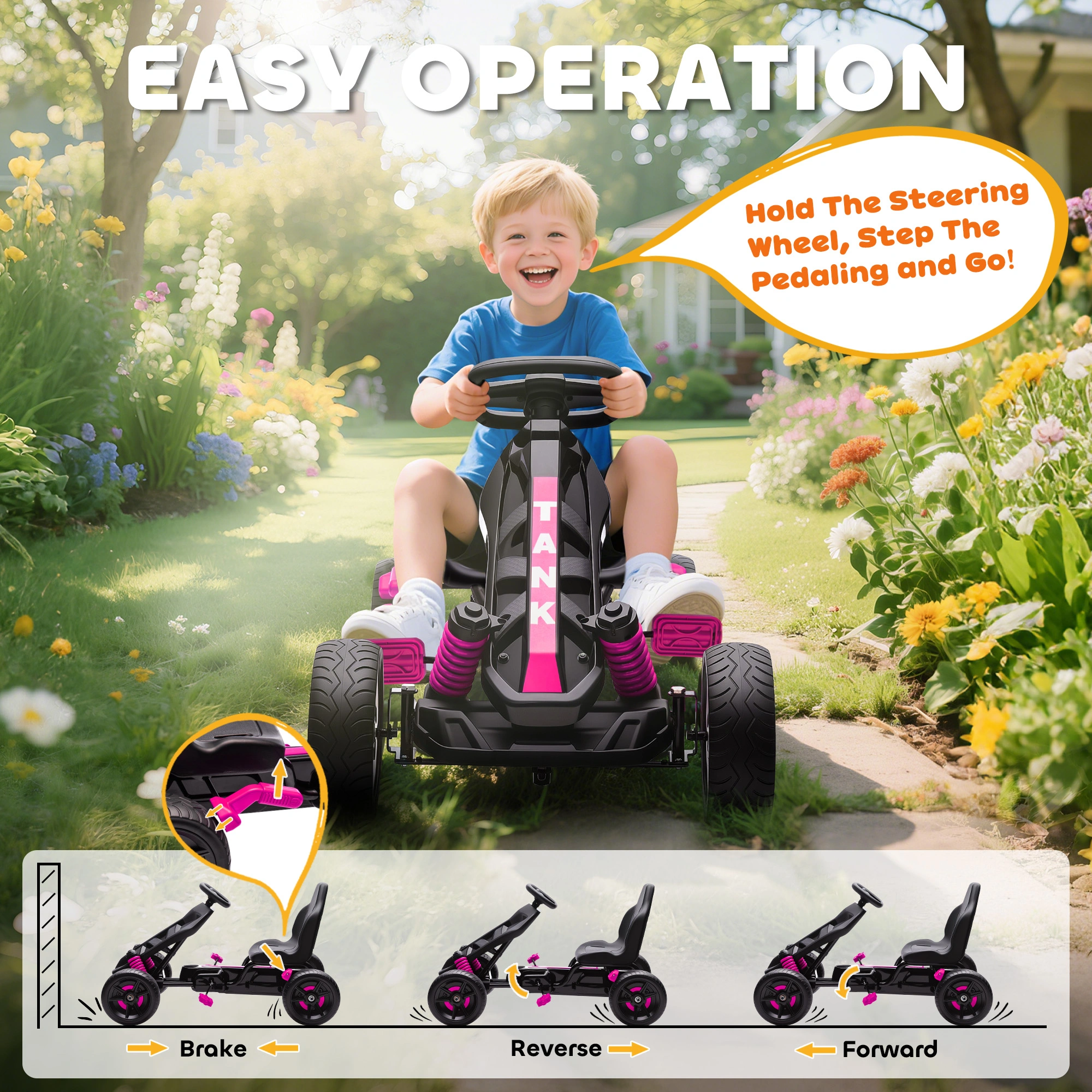 Children's Car - Electric Ride-On Toy Car for Kids with Remote Control, LED Lights & MP3 Player view 4