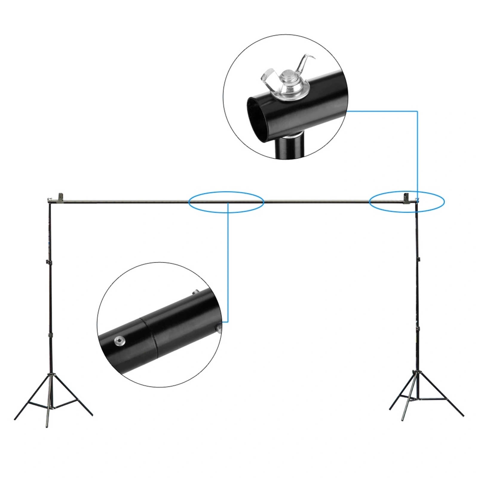 2*3M Backdrop Support Stand Set 3 Fish Mouth Clips Black(Do Not Sell on Amazon) view 18