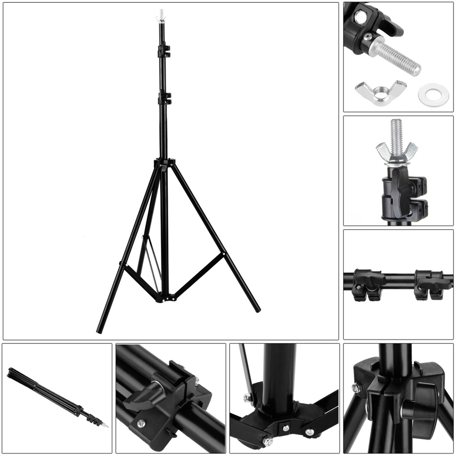 2*3M Backdrop Support Stand Set 3 Fish Mouth Clips Black(Do Not Sell on Amazon) view 19