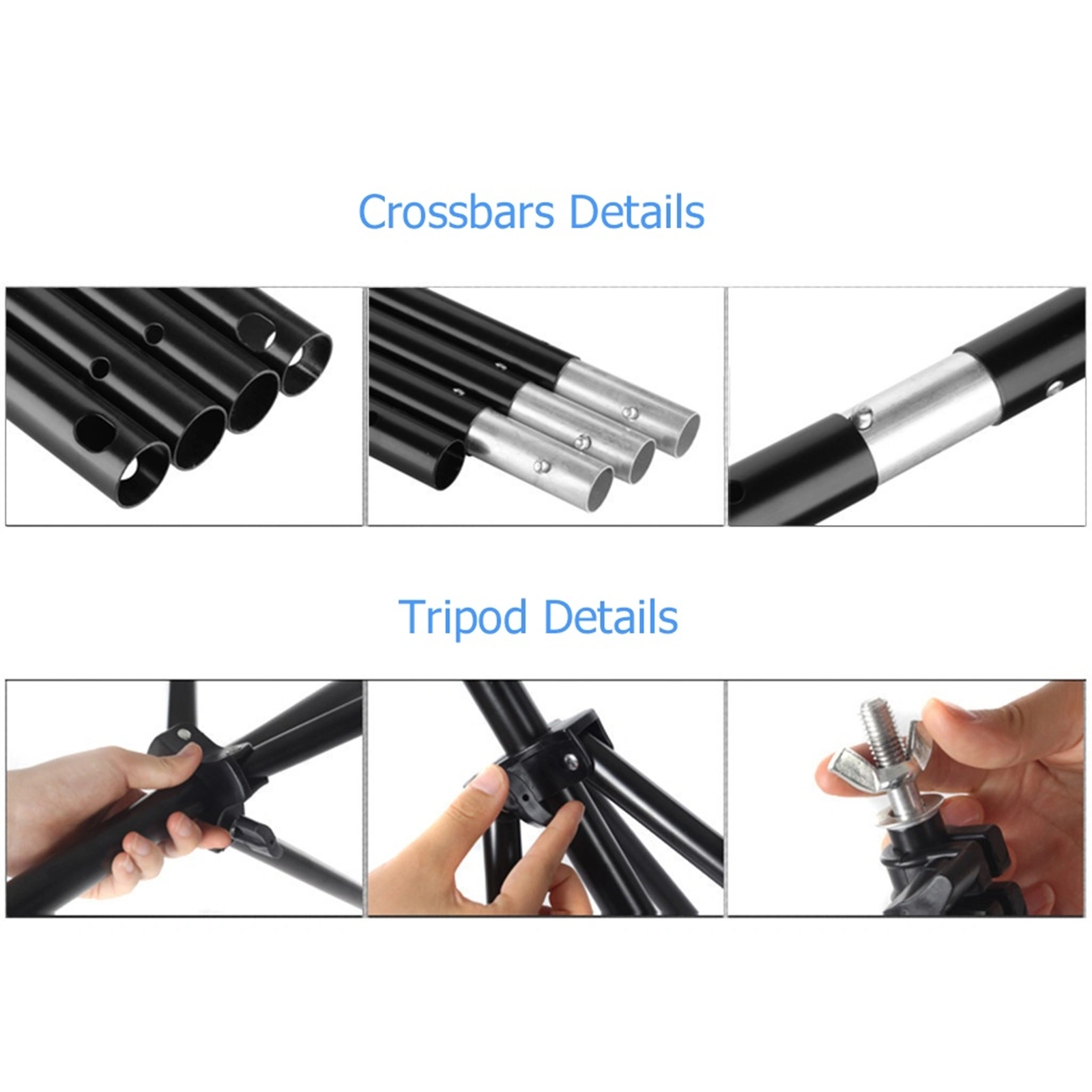 2*3M Backdrop Support Stand Set 3 Fish Mouth Clips Black(Do Not Sell on Amazon) view 28