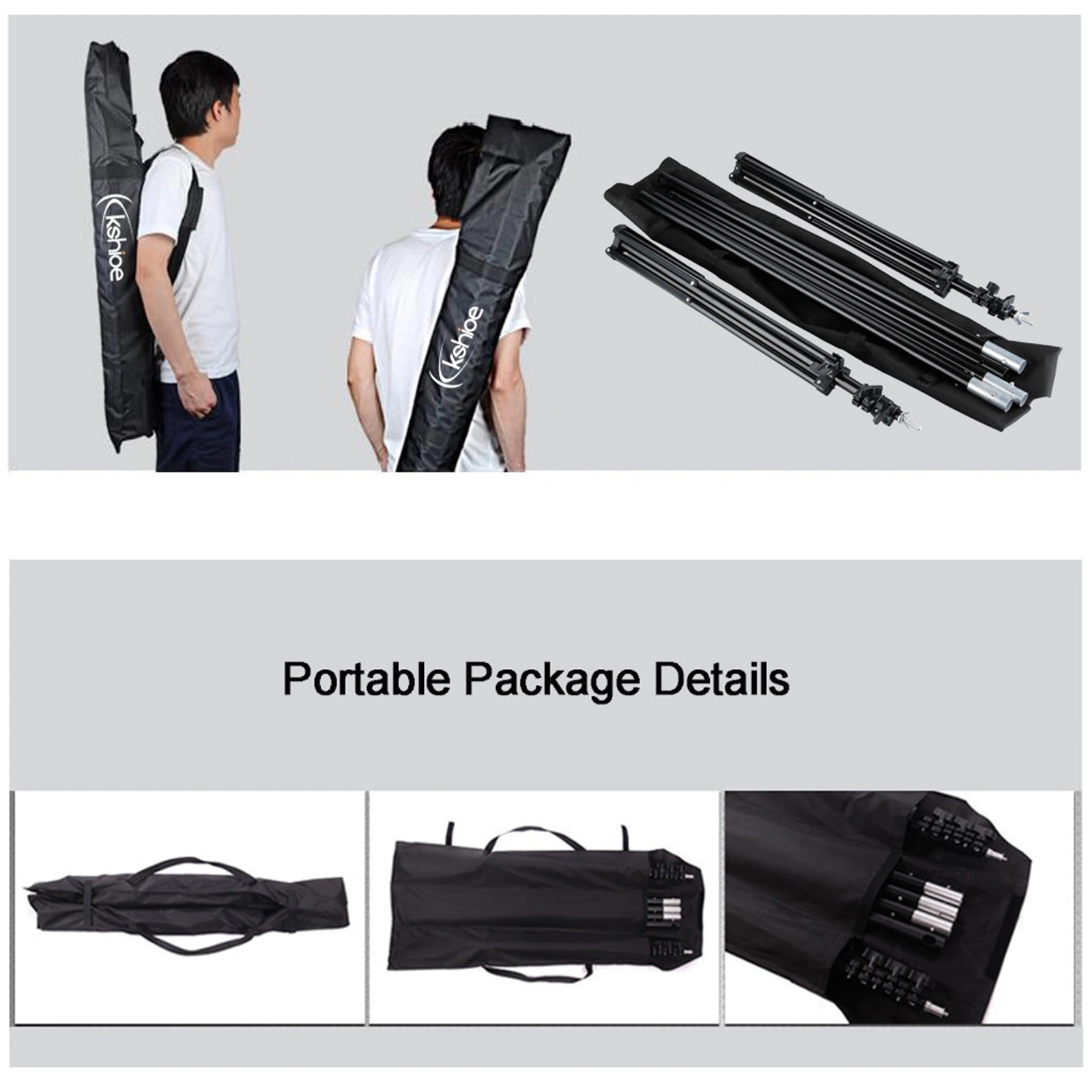 2*3M Backdrop Support Stand Set 3 Fish Mouth Clips Black(Do Not Sell on Amazon) view 35