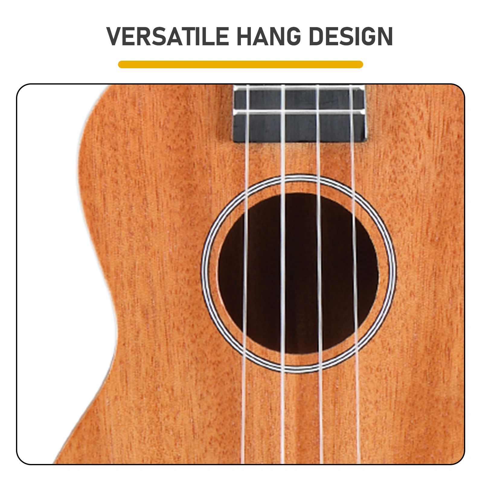 21in mahogany body rosewood fingerboard ukulele, cotton bag, capo, strap, picks*2, tuner,Strings,Dust cloth view 9