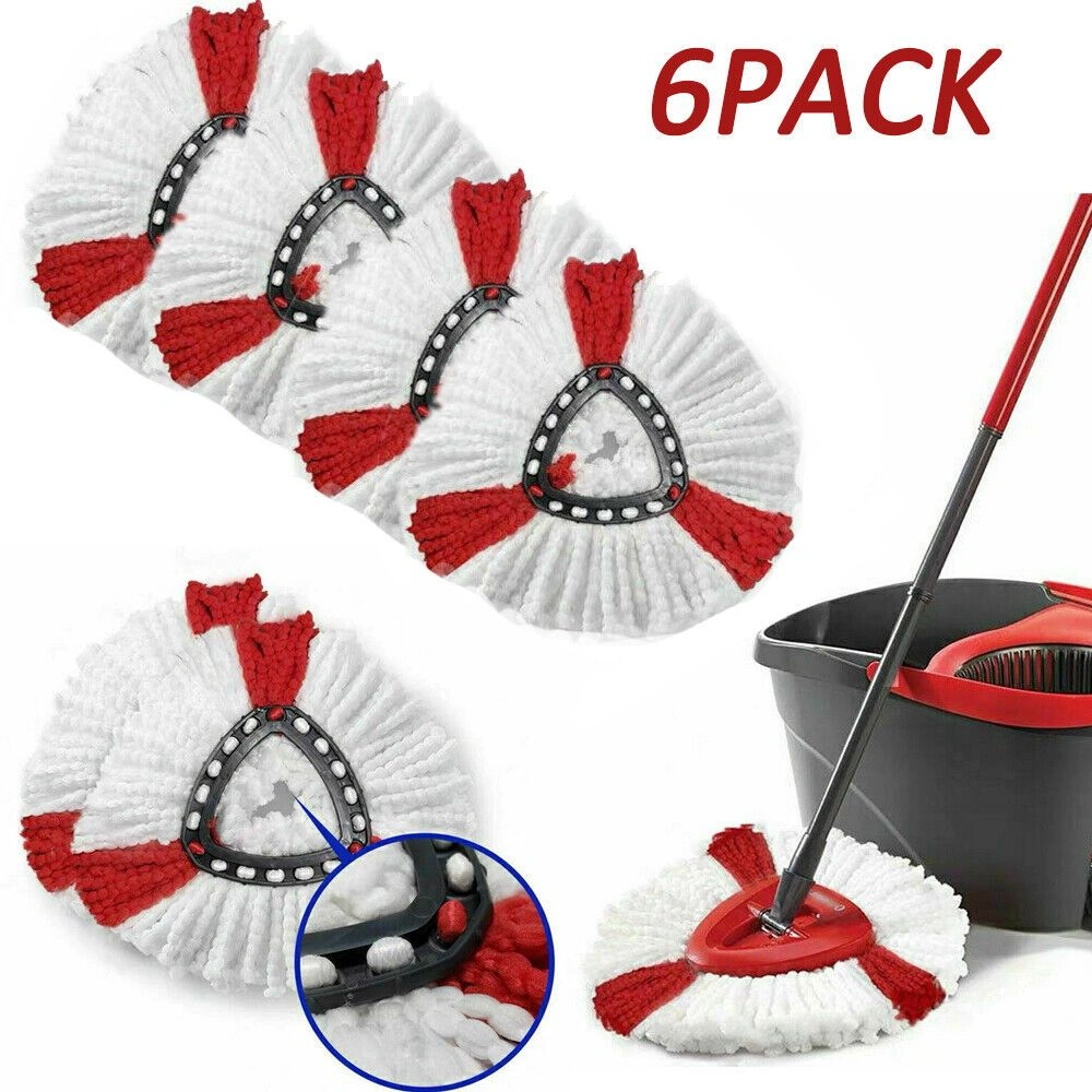6Pcs Microfibre Mop Refill Heads Compatible with Vileda Wring & Mop System Cleaning view 2