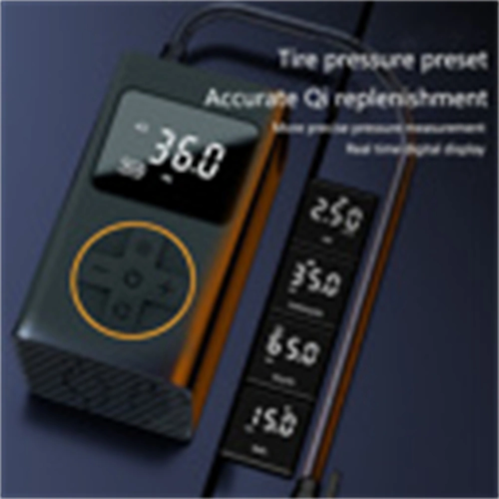 1pc Black 3600mAh Wireless Portable Car Tire Inflation Pump, Electric Air Compressor for Cars/Motorcycles/Bicycles/Balls