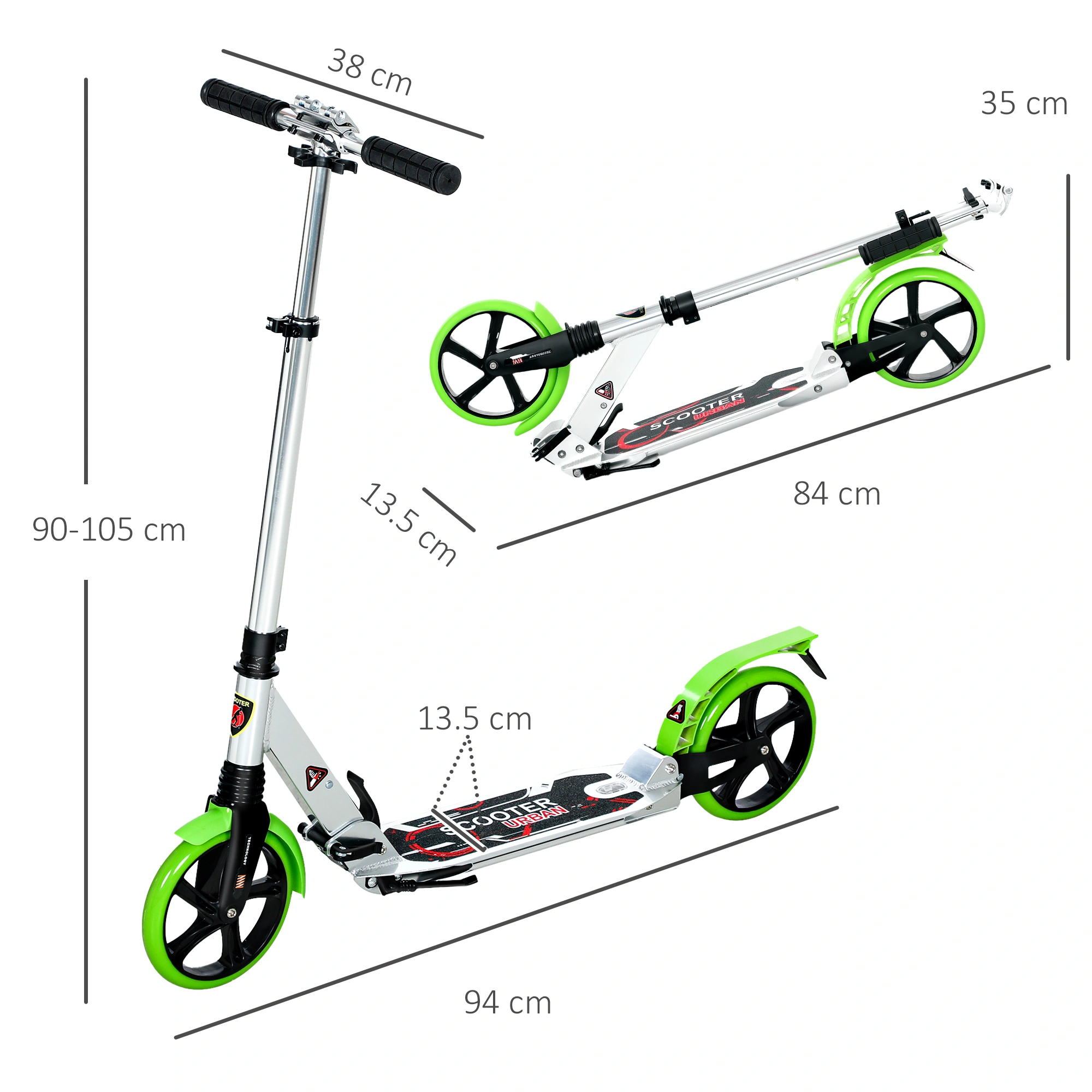 Youth Scooter 12" Wheels Foldable Kick Scooter for Kids 8-12 Years Heavy Duty Aluminum Alloy Handlebar Bright Color Options view 4