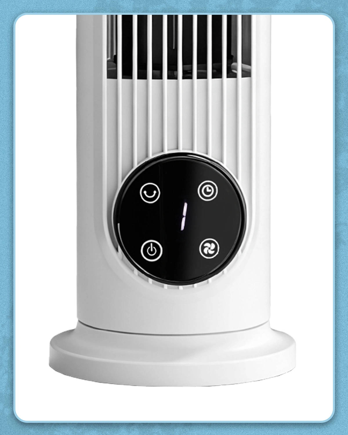 US Standard RTW-CR Tower Fan, 110V, 25W, 16 Inch Mini Column Tower Fan, Touch Control with Remote, Plastic Body, Copper Motor, White, 3 Speed, Oscillating, 9-Hour Timer, Floor & Wall Mount for Home Use view 4
