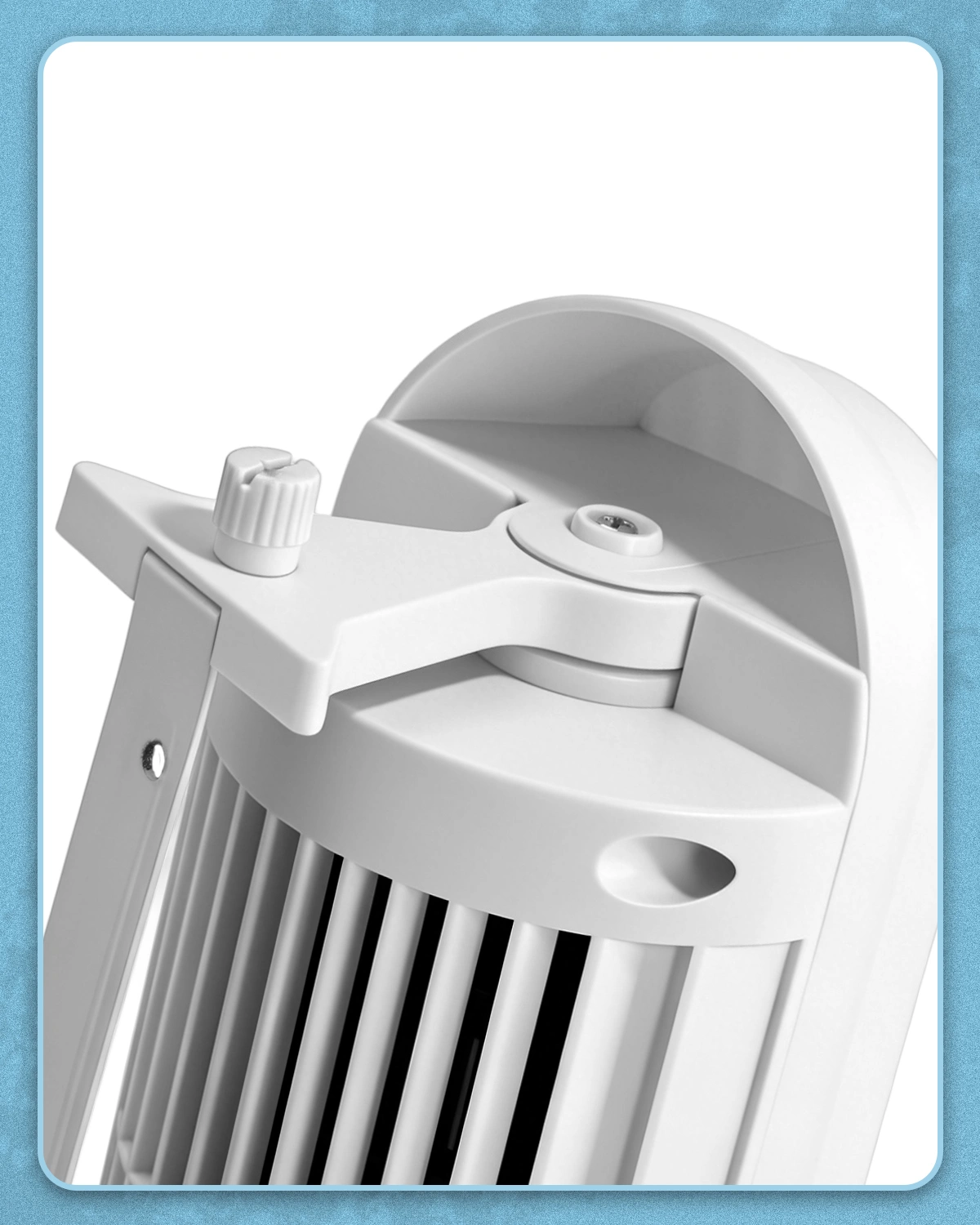 US Standard RTW-CR Tower Fan, 110V, 25W, 16 Inch Mini Column Tower Fan, Touch Control with Remote, Plastic Body, Copper Motor, White, 3 Speed, Oscillating, 9-Hour Timer, Floor & Wall Mount for Home Use view 6
