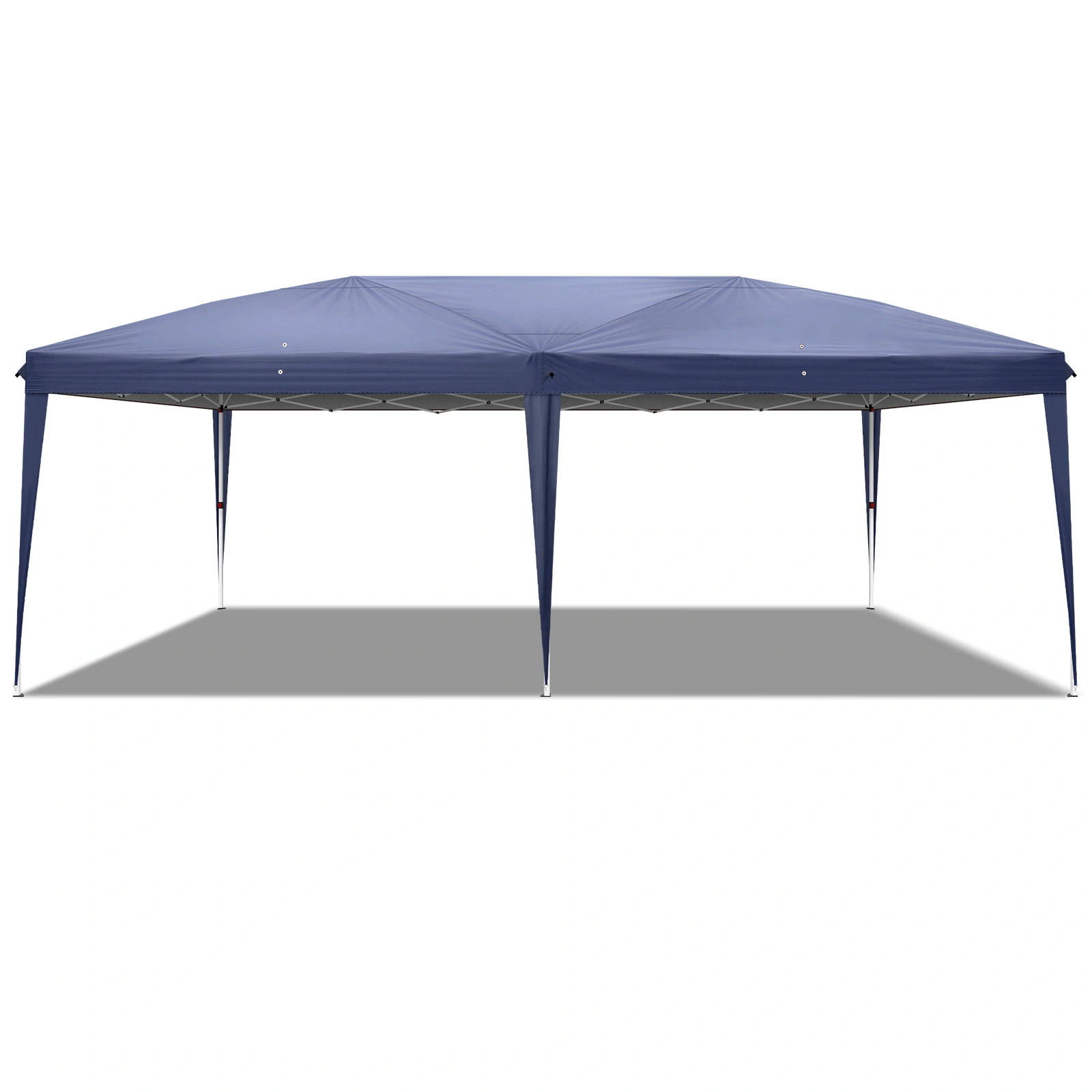 10'x20' Instant Pop Up Canopy Tent Blue, 6 Side Panels 2 Doors 4 Mesh Windows, 28/22mm Powder Coated Steel Frame, 10x20mm Crossbar, 210D Oxford Outdoor Folding Tent with Carry Bag, No Sandbags view 12