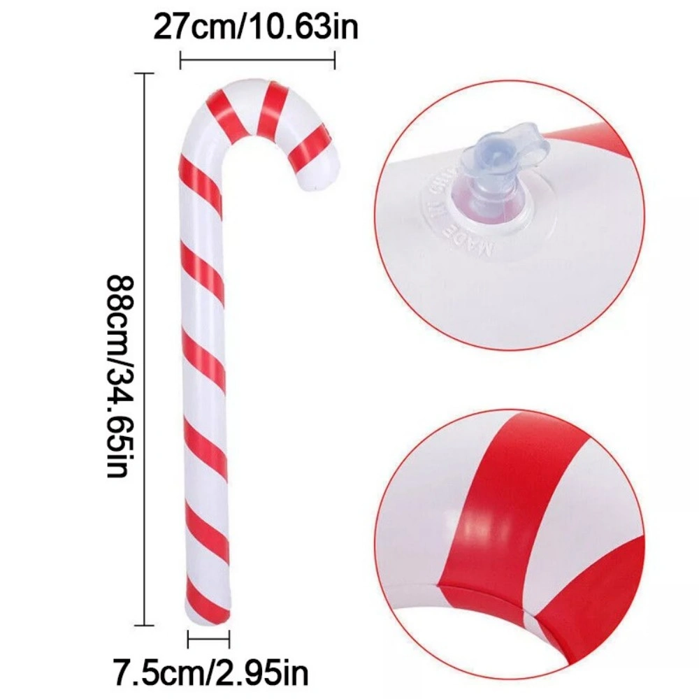 4 Pack Christmas Inflatable Candy Canes, Giant Blow-Up Candy Cane Yard Decoration view 3