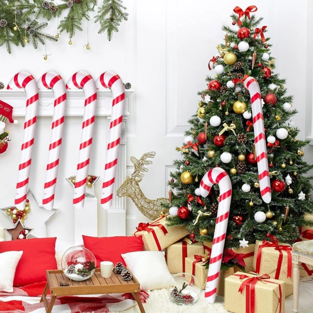 4 Pack Christmas Inflatable Candy Canes, Giant Blow-Up Candy Cane Yard Decoration view 5