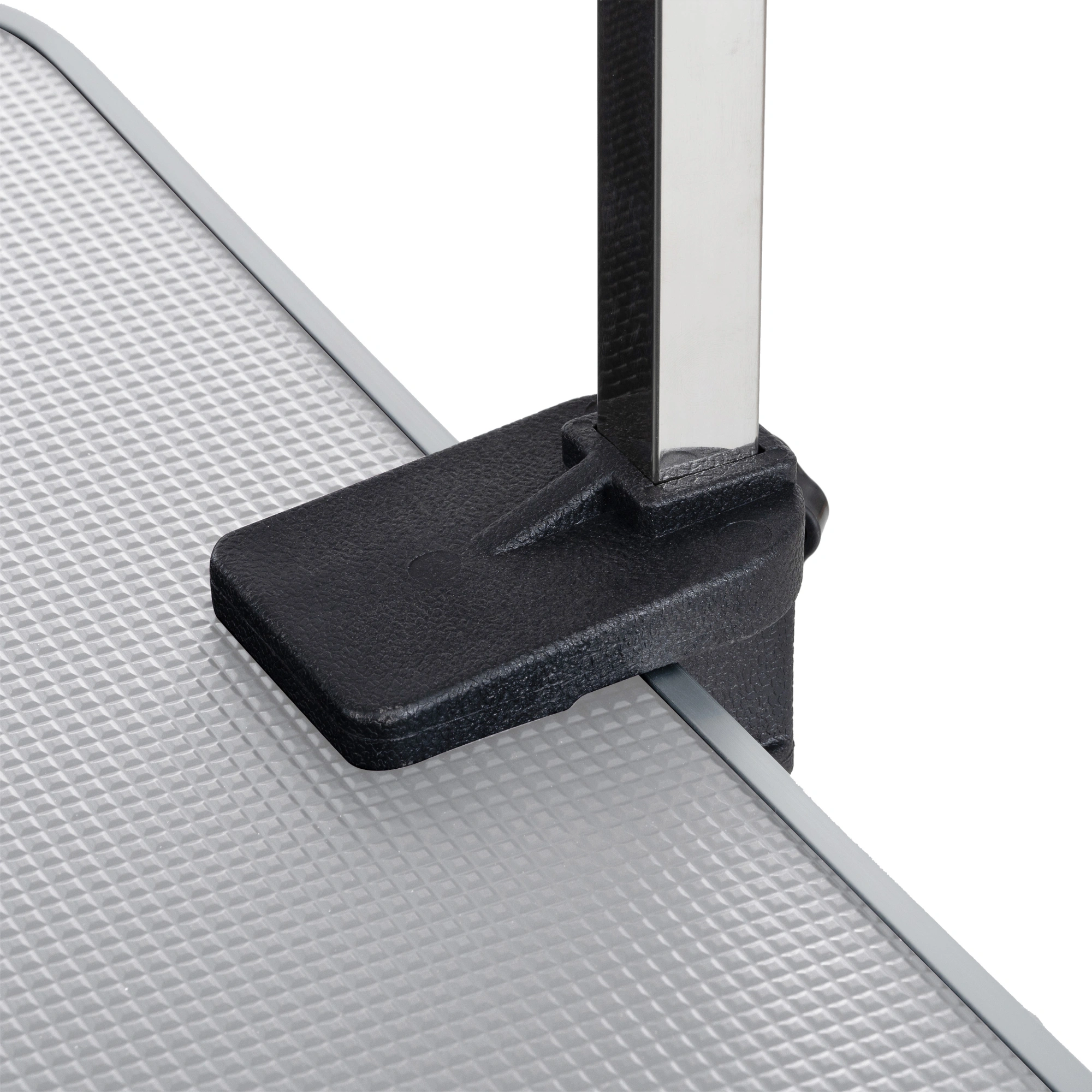 36" Folding Pet Grooming Table, Stainless Steel Frame, Rubber Mat, Adjustable Arm & Clamps, Silver Gray view 10