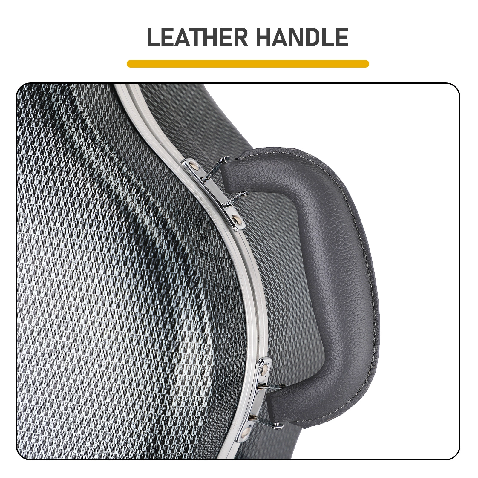 41" Folk Guitar ABS Molded Carrying Case Fits Most Acoustic Guitars Microgroove Grayish Blue view 5