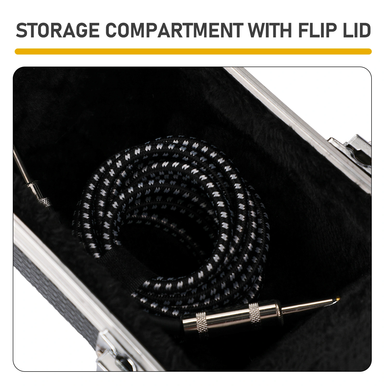 41" Folk Guitar ABS Molded Carrying Case Fits Most Acoustic Guitars Microgroove Grayish Blue view 8