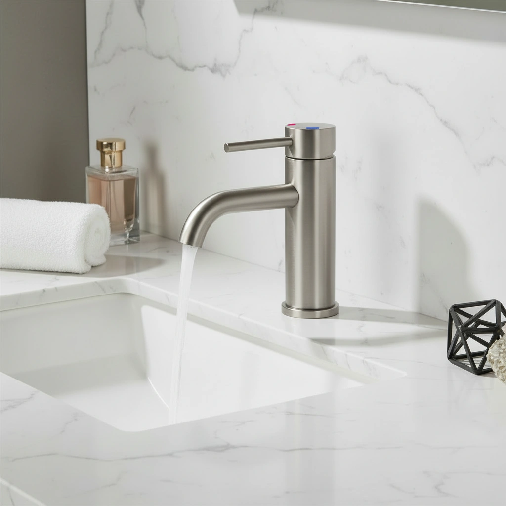 Single Handle Bathroom Faucet Lavatory Faucet Stainless Steel Single Hole-T10, Brushed Nickel[Unable ship on weekends, TK/TEMU only for pickup, only TX10643 warehouse supports GOFO] view 7